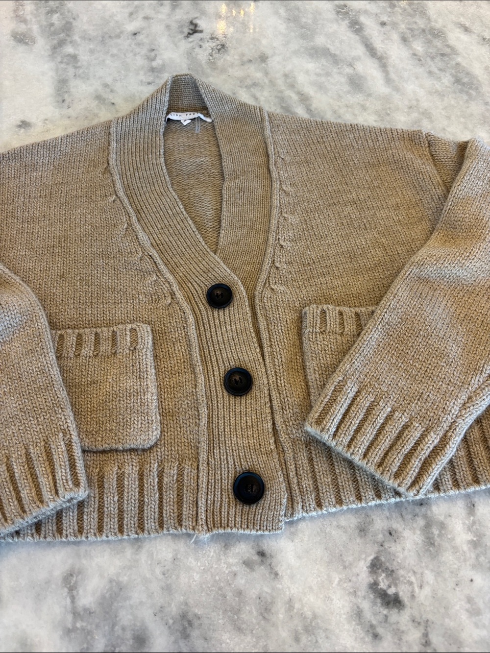 Cozy Taupe Shawl Collar Cardigan Sweater